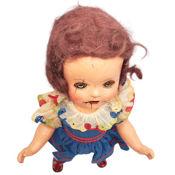 Vintage Composite Doll 15 in Unmarked - Picture 8 of 16